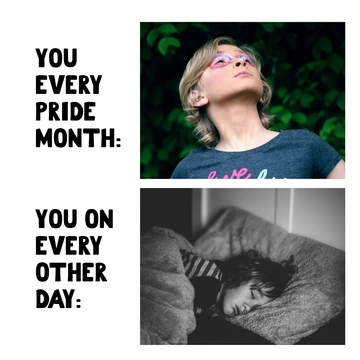 Free Funny Pride Month Meme Template to Edit Online