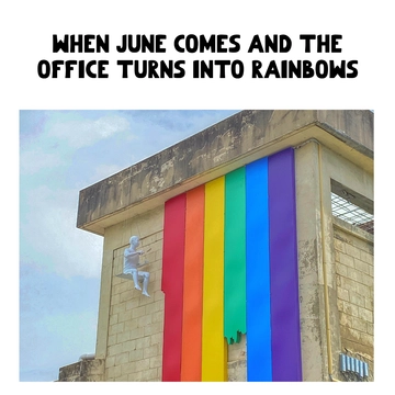 Free Office Pride Month Meme Template to Edit Online