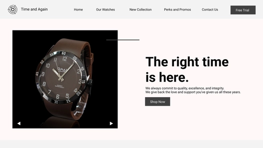 Watch Store Prototype Template