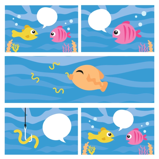 Animal 6 Panel Comic Strip Template