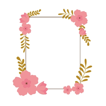 Free Rectangle Floral Frame Clipart Template to Edit Online