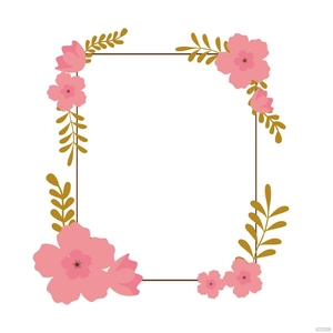 Rectangle Floral Frame Clipart
