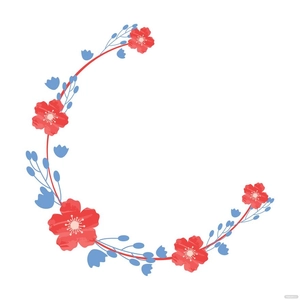 Watercolor Floral Frame Clipart