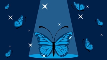 Free Blue Butterfly Background Template to Edit Online