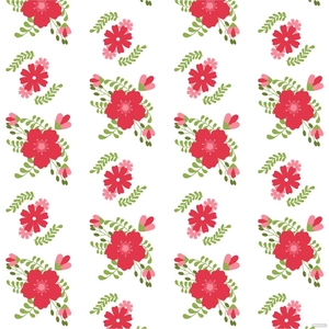 Red Floral Background Clipart