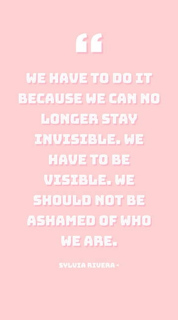 Sylvia Rivera: Embracing Visibility & Pride Quote