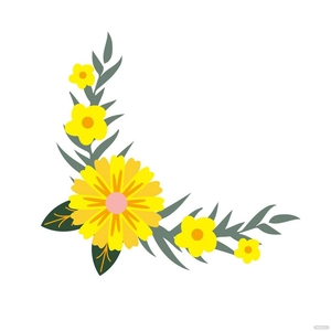 Decorative Corner Floral Clipart