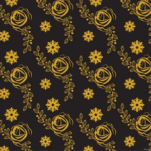 Gold Floral Pattern Clipart