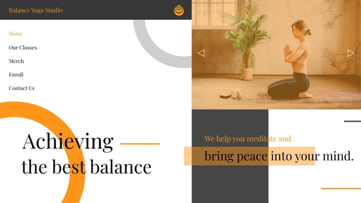 Yoga Studio Prototype Template