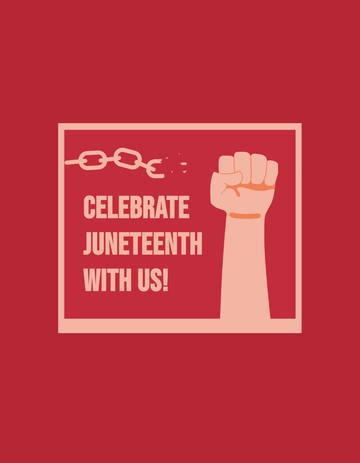 Free Red Juneteenth Shirt Template to Edit Online