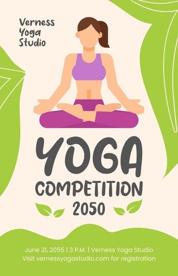 Free Yoga Competition Poster Template to Edit Online