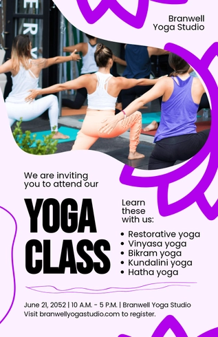 Yoga Class Poster