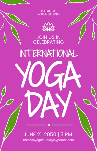 International Yoga Day Advertising Poster