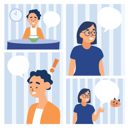 Family 4 Panel Comic Strip Template