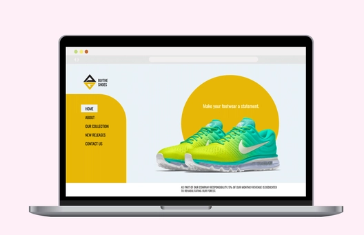 Shoes Store Desktop Prototype Template