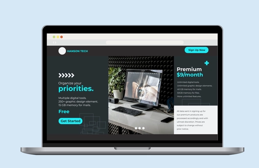 Pricing Desktop Prototype Template