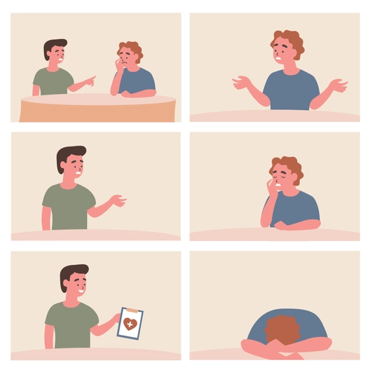 Medical 6 Panel Comic Strip Template
