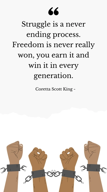 Coretta Scott King: Endless Struggle for Freedom Quote