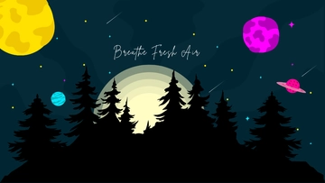 Free Galaxy Wallpaper With Trees Template to Edit Online