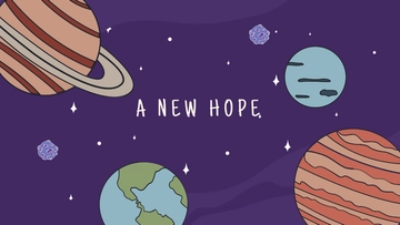 Free Cartoon Galaxy Wallpaper Template to Edit Online