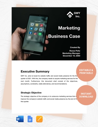 Marketing Business Case Template