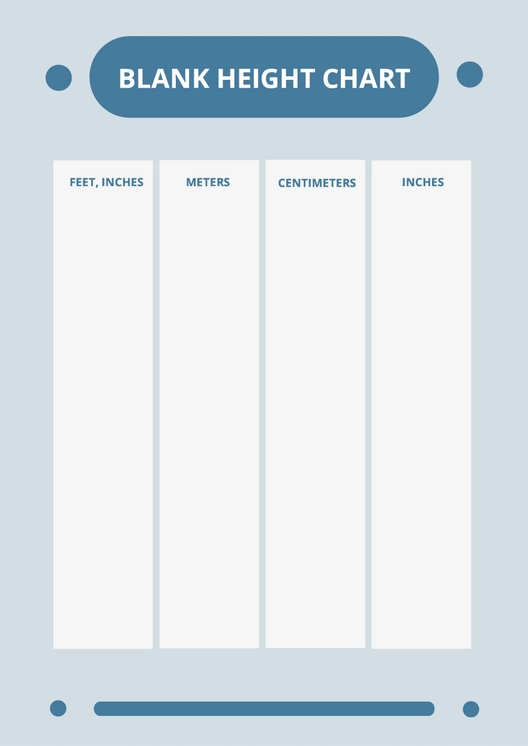 Blank Height Chart