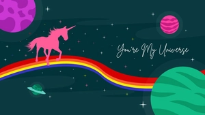 Unicorn Glitter Galaxy Wallpaper