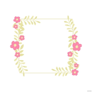 Watercolor Floral Border Clipart