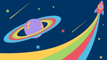 Free Galaxy Rainbow Background Template to Edit Online