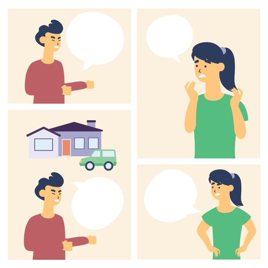 Illustration 4 Panel Comic Strip Template