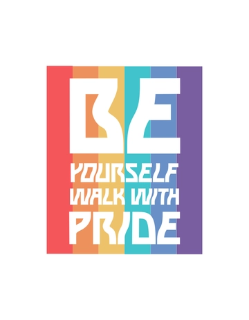 Free Rainbow Lettering Pride T Shirt Template to Edit Online