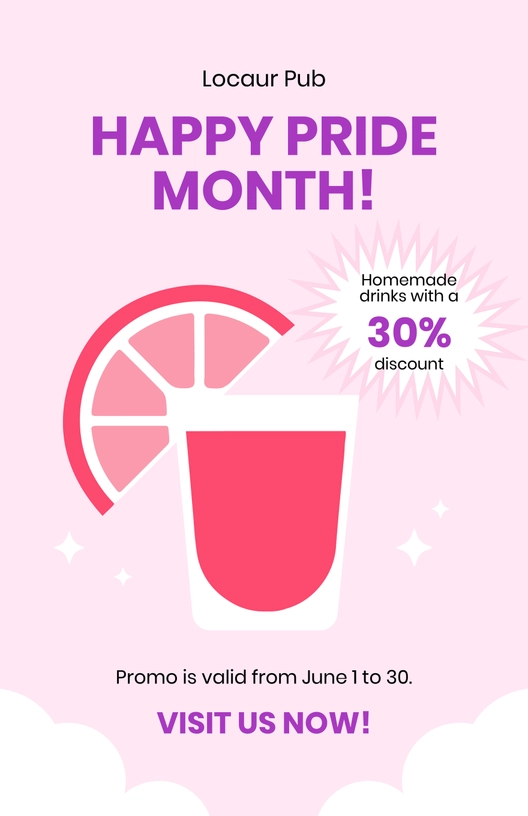 Modern Happy Pride Month Poster