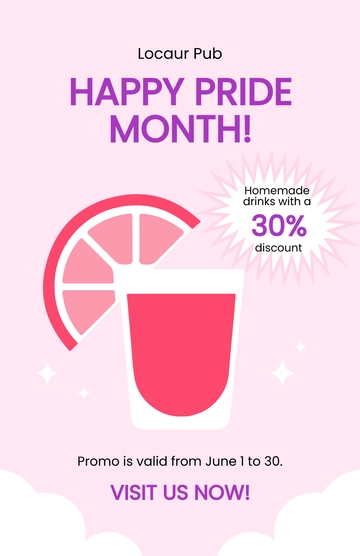 Free Modern Happy Pride Month Poster Template to Edit Online
