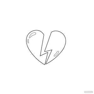 White Broken Heart Clipart
