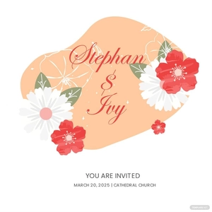Watercolor Invitation Floral Clipart