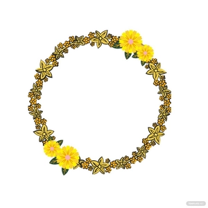 Floral Decorative Round Clipart