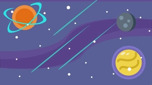 Cartoon Galaxy Background