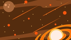 Orange Galaxy Background