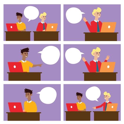 Office 6 Panel Comic Strip Template