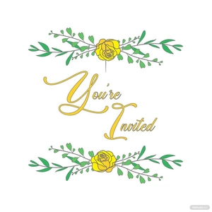Floral Invitation Clipart