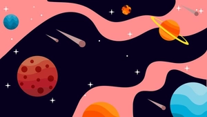 Red And Blue Galaxy Background