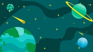 Teal Galaxy Background