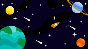 Blue And Black Galaxy Background