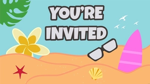 Beach Invitation Background