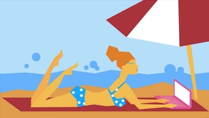 Computer Beach Background