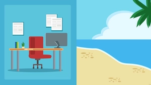 Beach Office Background