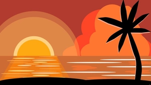 Beach Scene Background