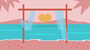 Beach Wedding Background