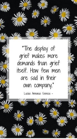Lucius Annaeus Seneca - The display of grief makes more demands than grief itself. How few men are sad in their own company.