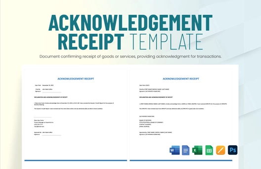 Acknowledgement Receipt Template